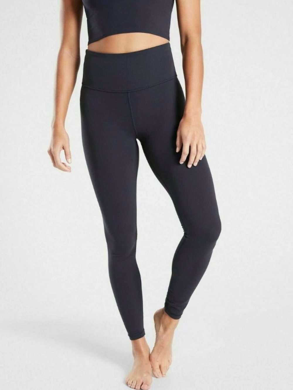 EUC Athleta Ultra High Rise Elation Tights Leggings Yoga Gym Athleisure Navy 1X